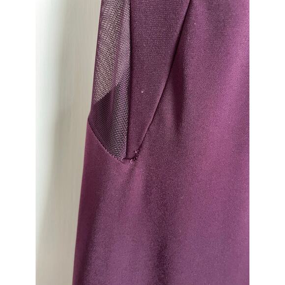 Giannloui Ferre sleeveless halter dress Purple Backless sheer knee length Size 9 - Picture 6 of 6